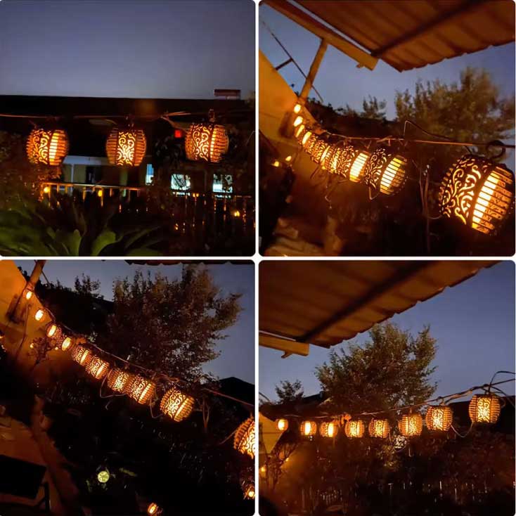 Solarni niz sa 10 LED lampiona D2m - dodatni pogled