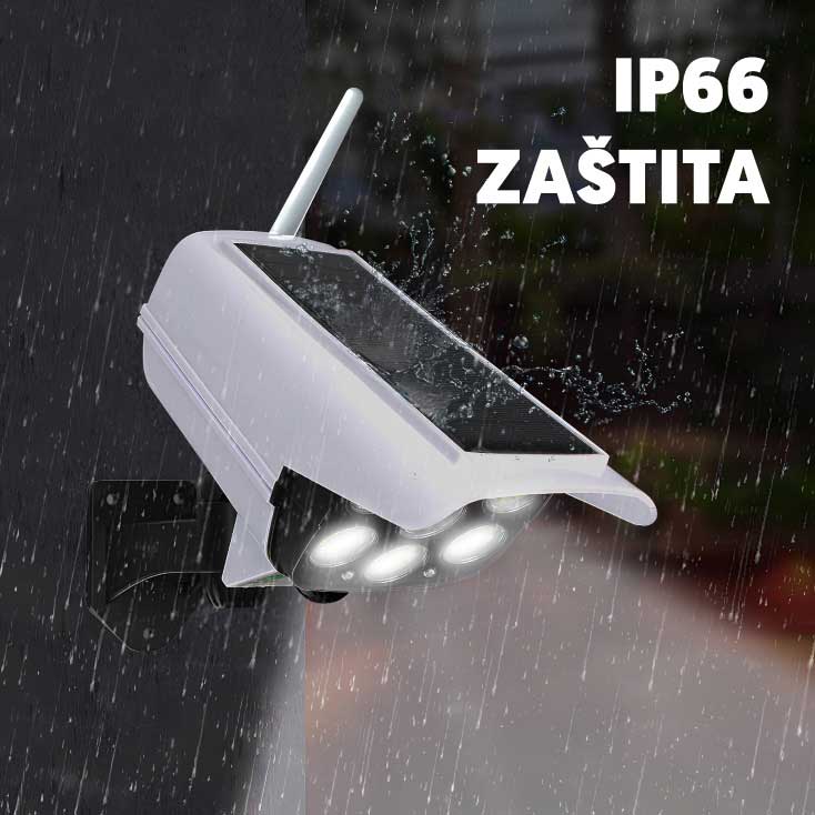 Solarna LED lampa u obliku kamere sa PIR senzorom 5812 - dodatni pogled