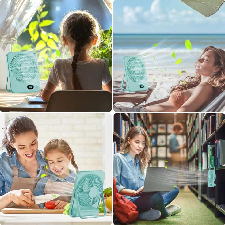 Stoni USB mini ventilator sa displejem 5919GR - dodatni pogled