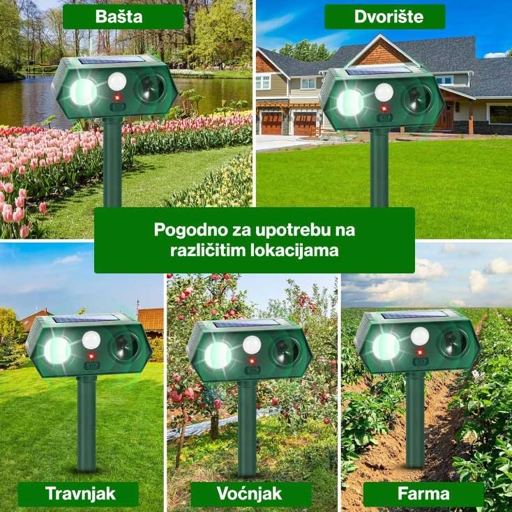 Solarni rasterivač mačaka, pasa i divljih životinja 5722 - dodatni pogled