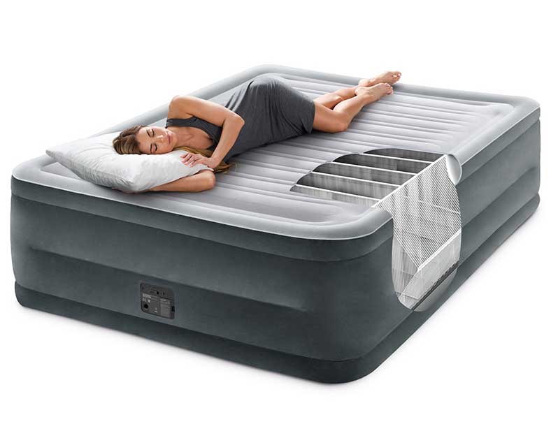 Intex krevet na naduvavanje sa ugrađenom pumpom Queen Dura-Beam® Deluxe 64418ND 152 x 203 x 56cm - dodatni pogled