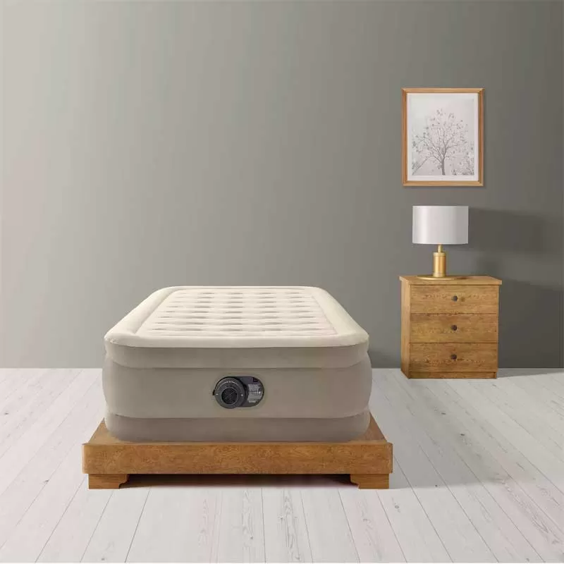 Visoki krevet na naduvavanje sa ugrađenom pumpom Intex Twin DeLuxe 99x191x46 64426ND