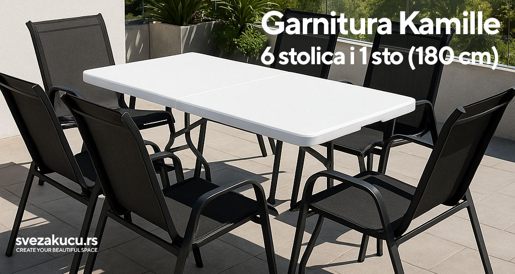 Baštenska Garnitura Kamille Za 6 osoba - dodatni pogled