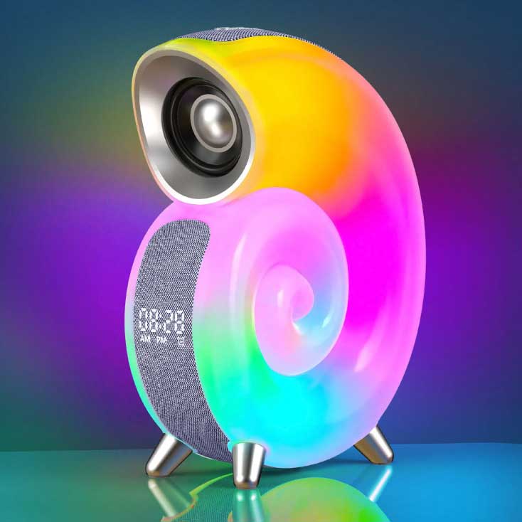 Bluetooth zvučnik sa RGB svetlom i digitalnim satom 5959BL - dodatni pogled