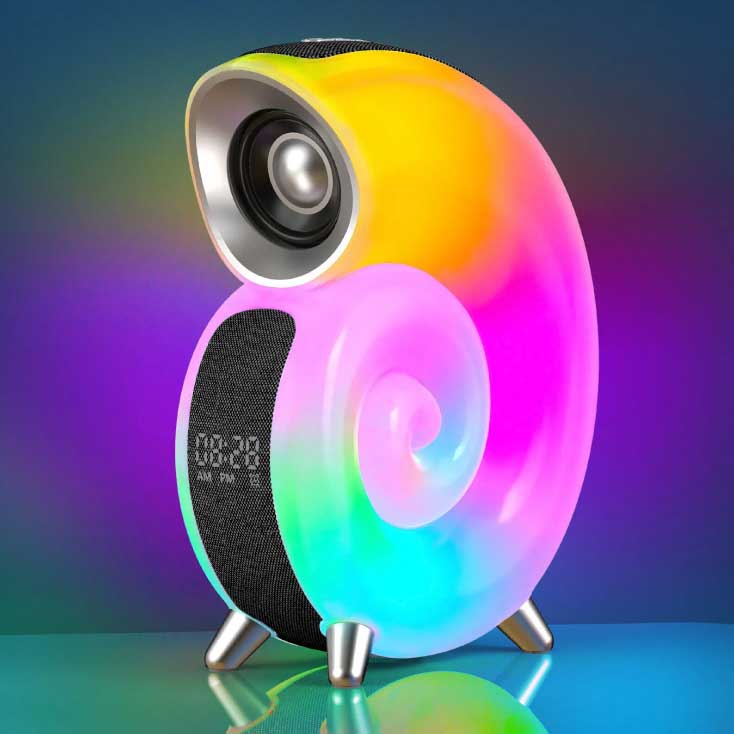 Bluetooth zvučnik 8W sa RGB svetlom i budilnikom 5959BK - dodatni pogled