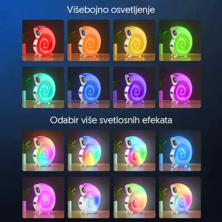 Bluetooth zvučnik 5W sa RGB svetlom i budilnikom 6209 - dodatni pogled