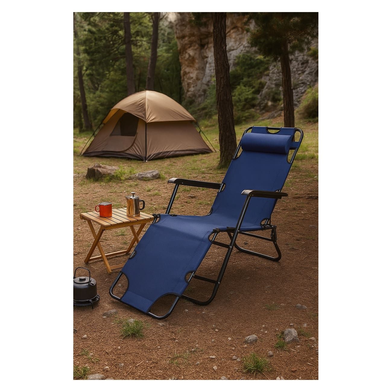 Sklopiva stolica-ležaljka Teget - dodatni pogled