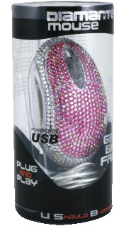 USB Optički Miš obložen cirkonima - Satzuma Diamond Mouse - dodatni pogled