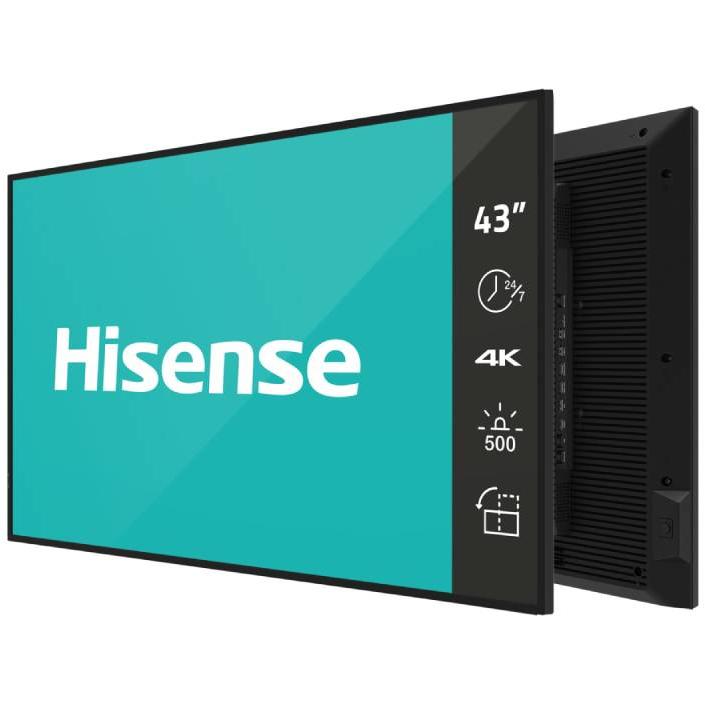 HISENSE 43 inča 43DM66D 4K UHD 500 nita Digital Signage Display - 24/7 Operation - dodatni pogled