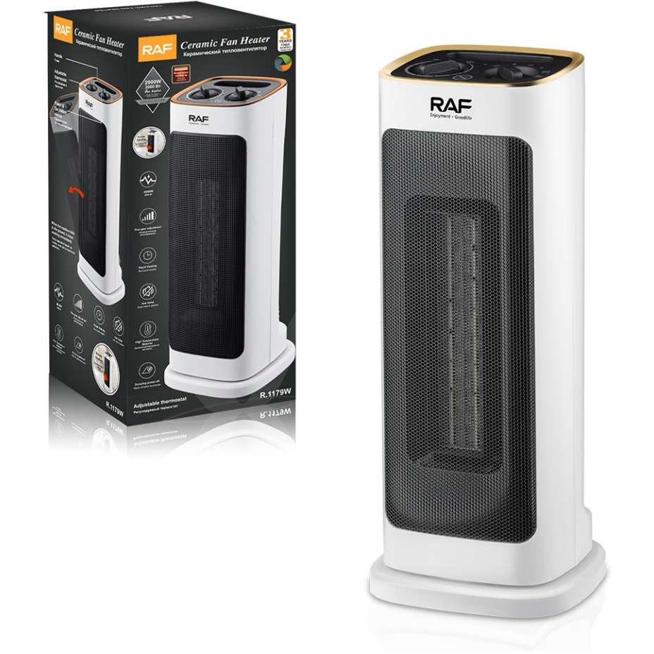 Raf R.1179w Stubna KeramiČka RotirajuĆa Grejalica Bela 2000w - dodatni pogled
