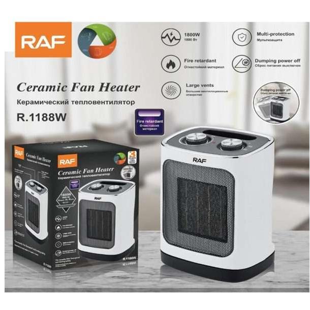 Raf R.1188w KeramiČka RotirajuĆa Grejalica Bela 1800w - dodatni pogled