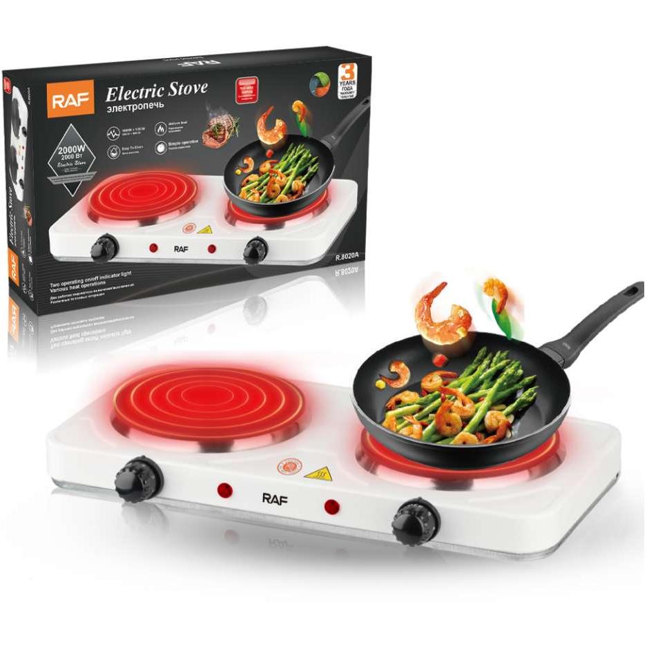 Raf R.8020a ElektriČni ReŠo Sa Dve Ringle Beli 2 X 1000w - dodatni pogled