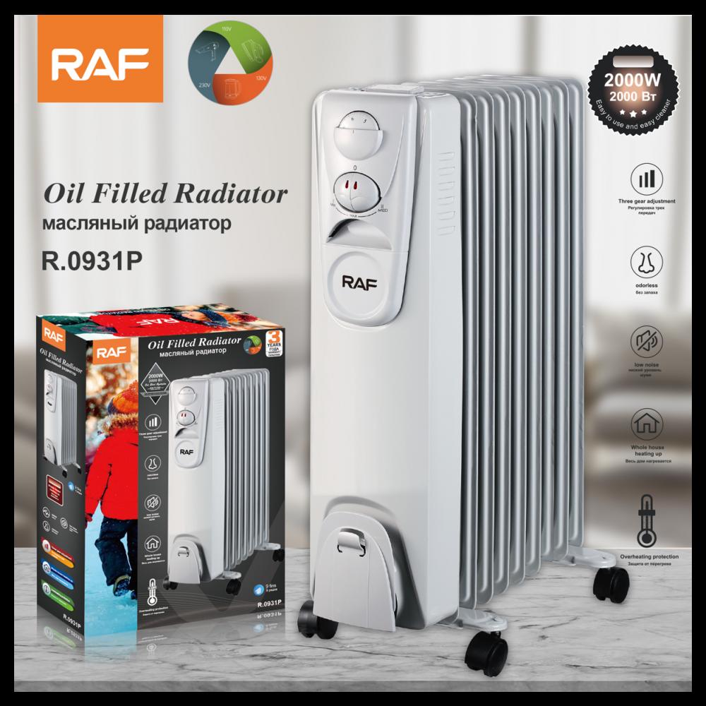 Raf R.0931p Uljni Radijator 9 Rebara Beli 2000w - dodatni pogled