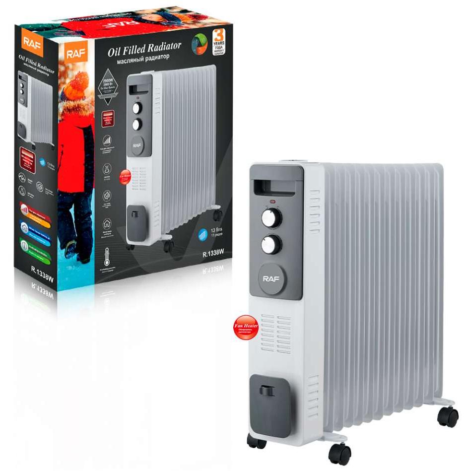 Raf R.1338w Uljni Radijator Sa Ventilatorom 13 Rebara Beli 2900w - dodatni pogled