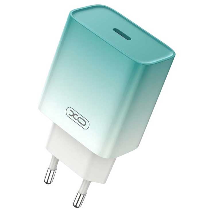XO Brzi punjač za mobilne uređaje USB-C 30W CE18 plavi - dodatni pogled