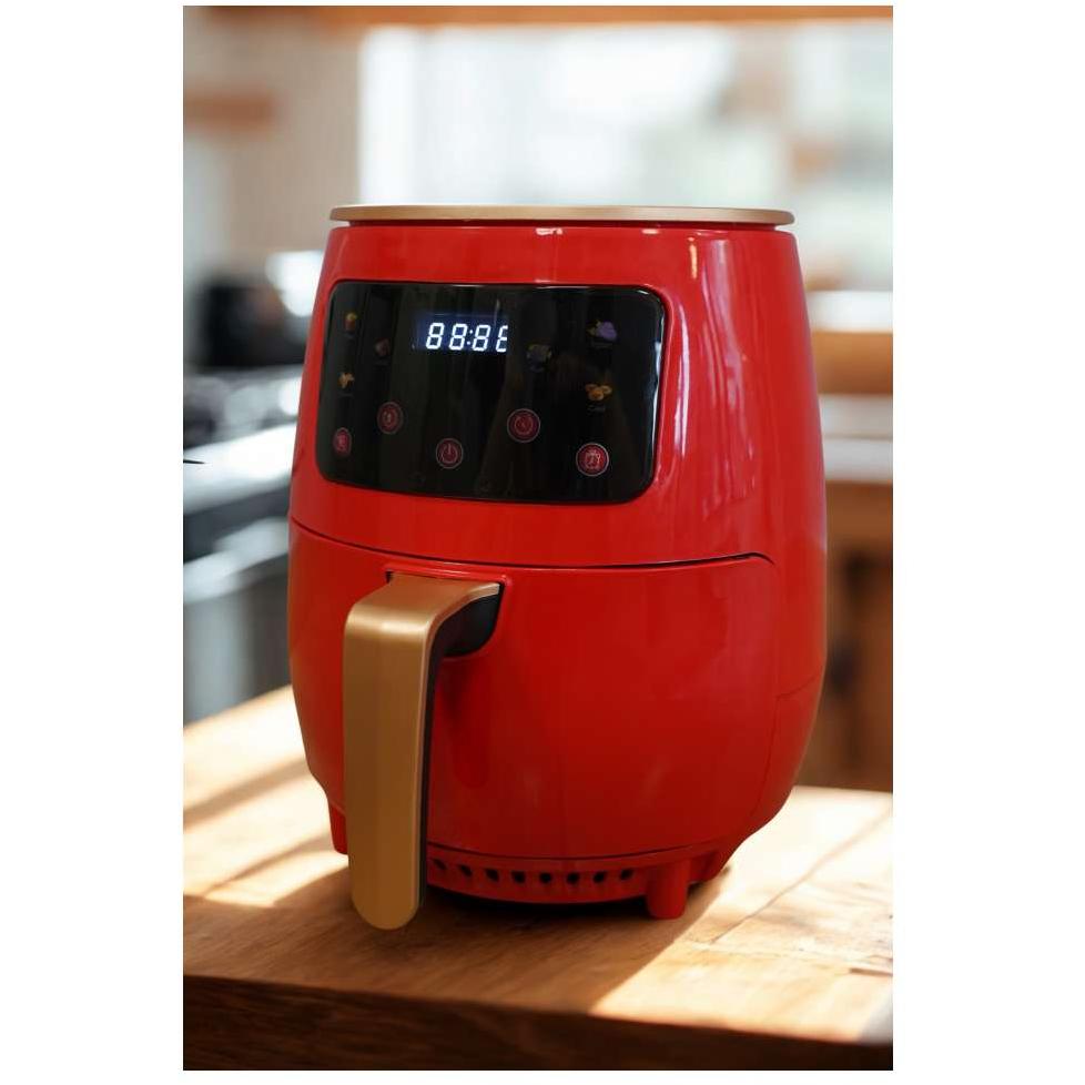 Friteza na vruć vazduh Quantek Q1301RD Air Fryer 6L 1600W Crvena - dodatni pogled