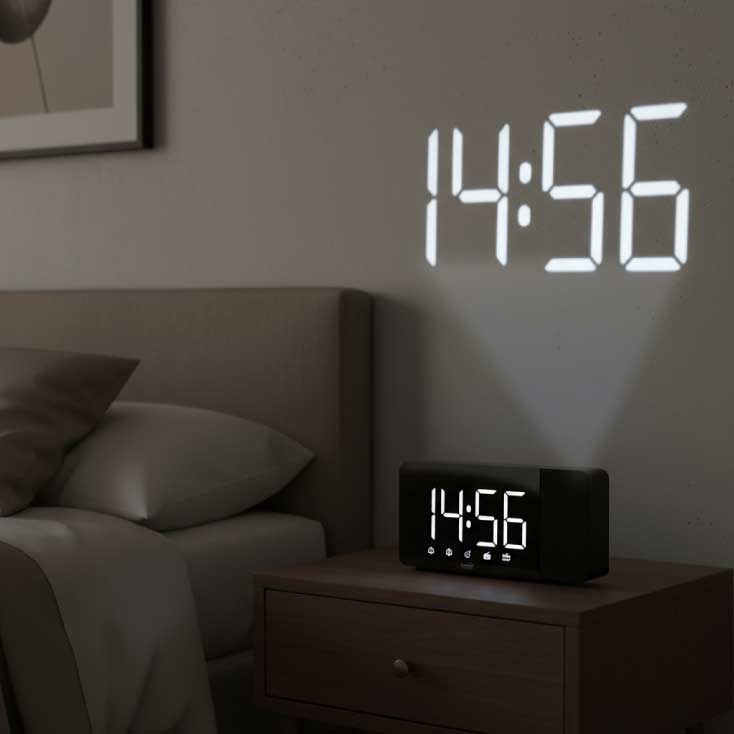 Digitalni stoni sat sa projektorom i FM radio prijemnikom USB Home LTCRP03 - dodatni pogled