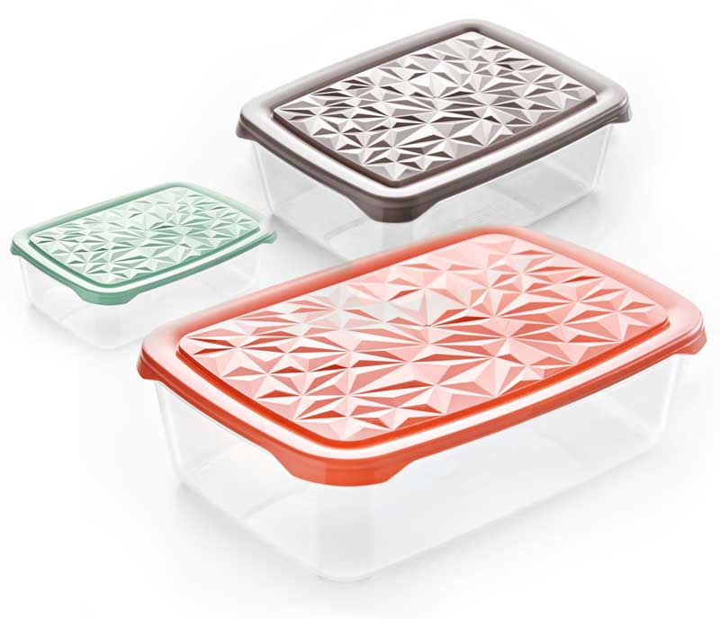 Komplet pravougaonih kutija za hranu sa poklopcima 3kom. Frigo Frozen - dodatni pogled