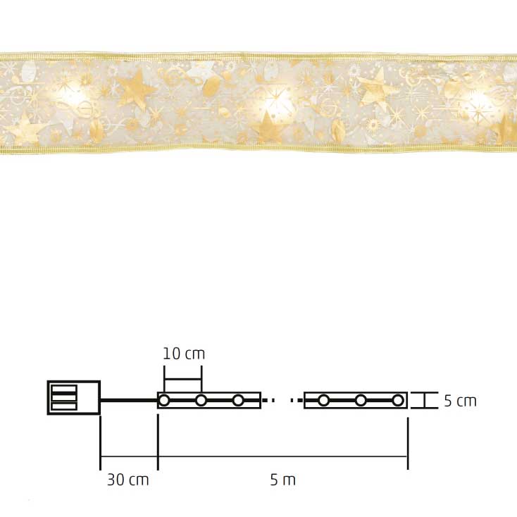 LED traka na baterije Sa tajmerom 5m RLS5WW - dodatni pogled