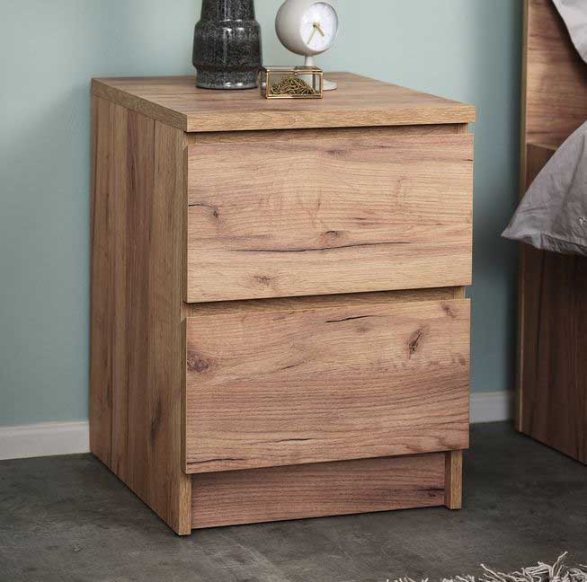 Noćni ormarić Lima 2 fioke Natur hrast - dodatni pogled