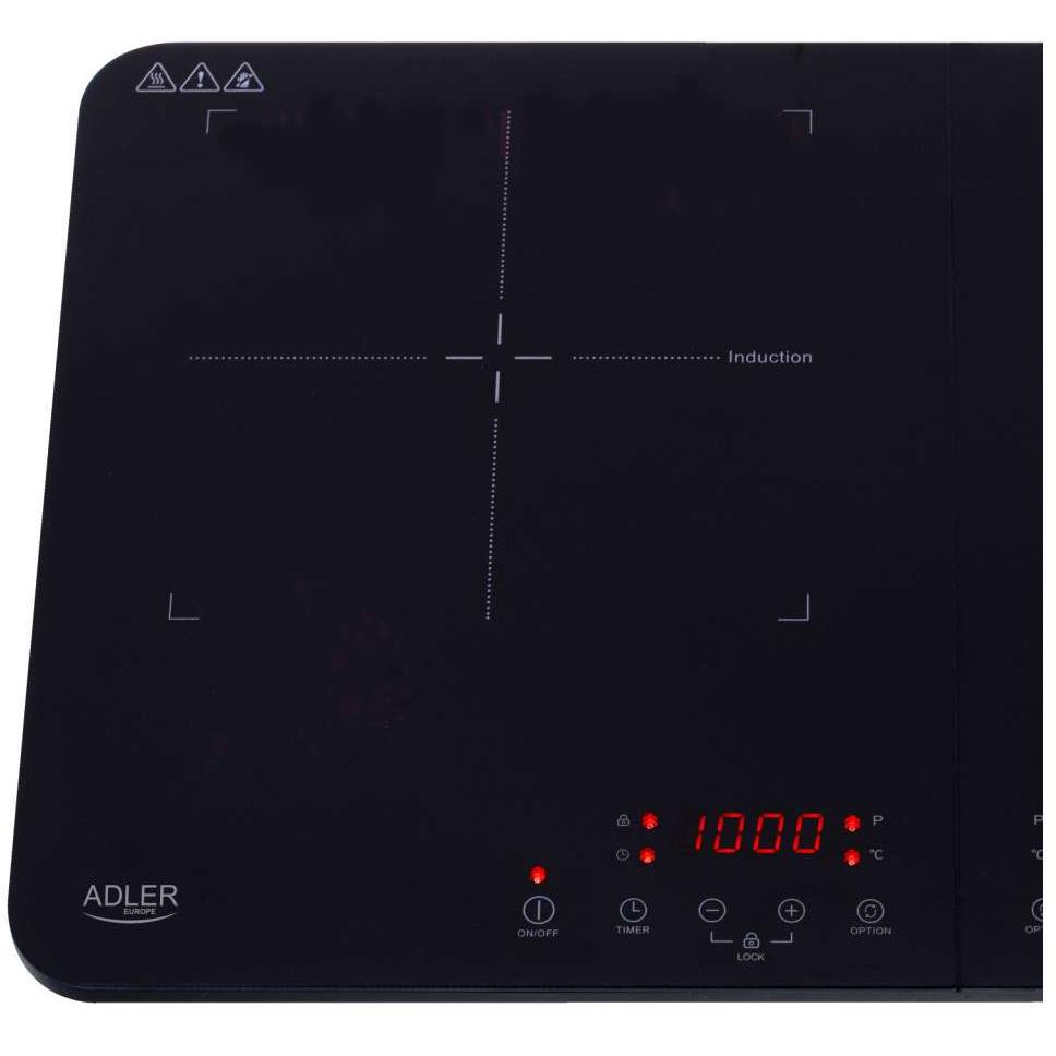 Indukciona staklo keramička ploča sa 2 ringle Adler AD6516 - dodatni pogled