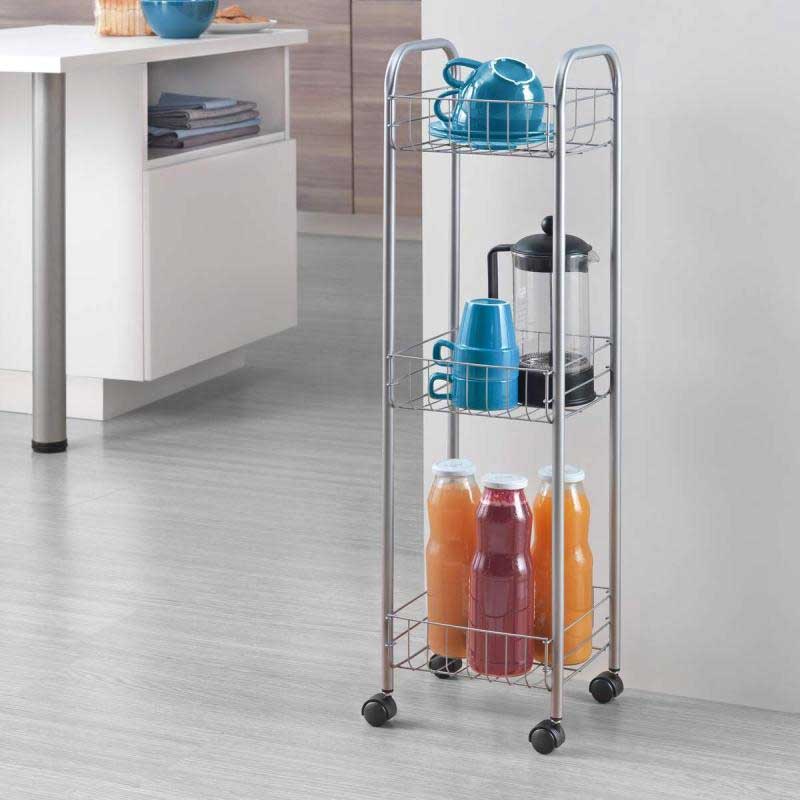 Pokretna kolica na 3 nivoa 23 x 23 x 84 cm Metaltex Toronto - dodatni pogled