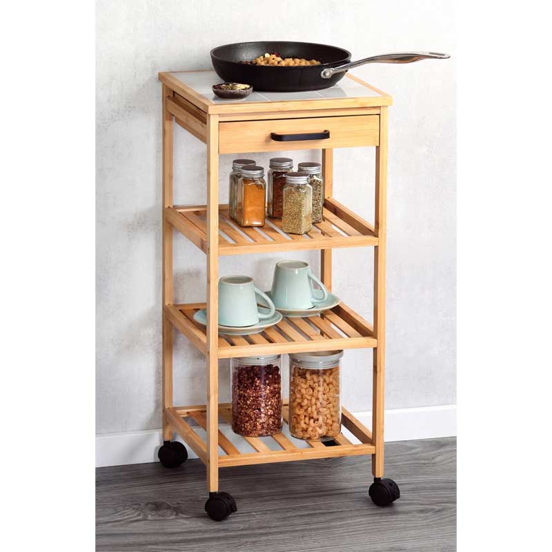 Polica sa točkićima 34x34x73cm Kesper KSP25774 - dodatni pogled