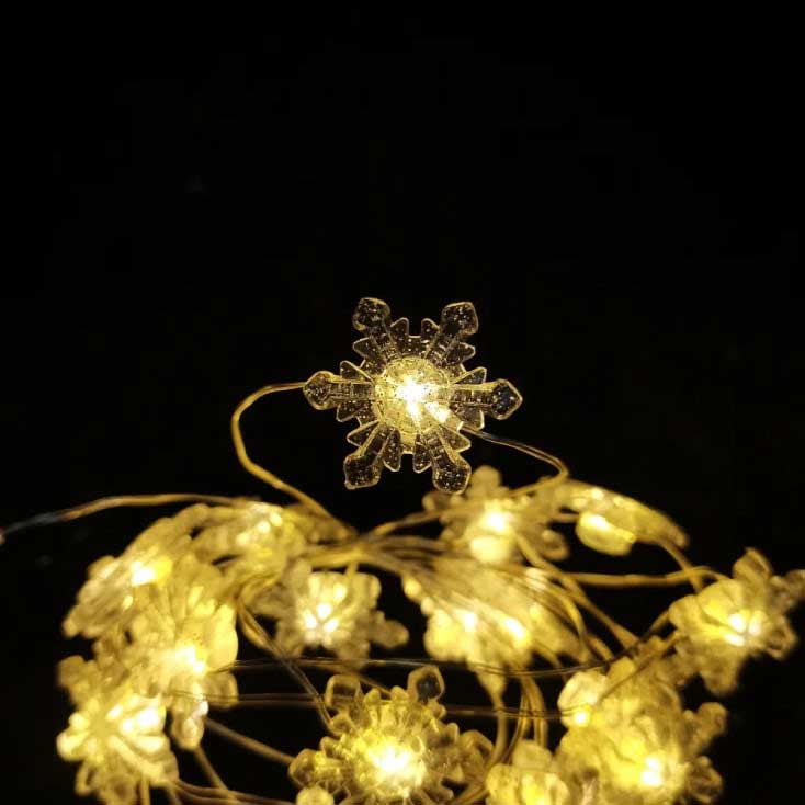 LED Svetleći niz na baterije Pahulje 90cm - dodatni pogled