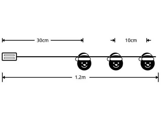 LED Svetleći niz na baterije Sneško Belić 0.9m - dodatni pogled