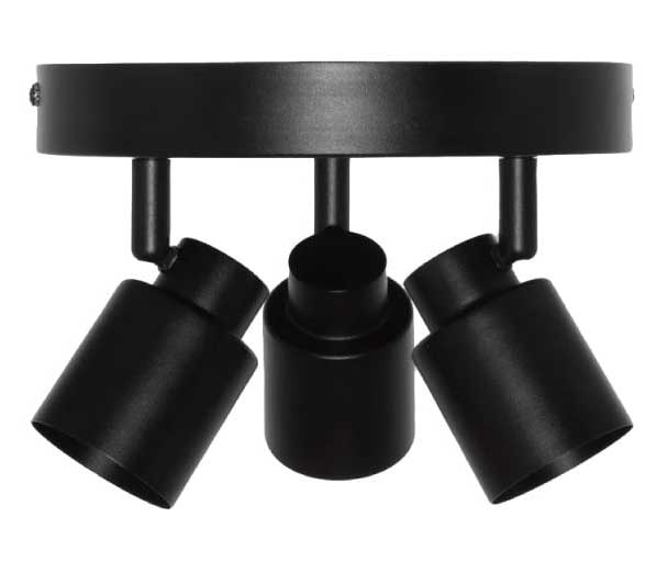 Crna spot lampa sa 3 GU10 grla Bez sijalica Osram Primal PL - dodatni pogled