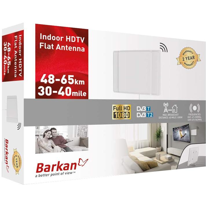 BARKAN AF40P.W Indoor HDTV Flat TV Antenna 65 km - dodatni pogled