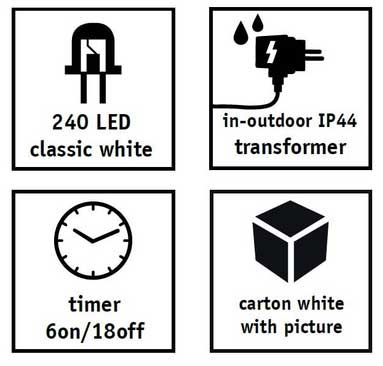 Viseća svetleća dekoracija 240LED 100x30cm Luca Lighting - dodatni pogled