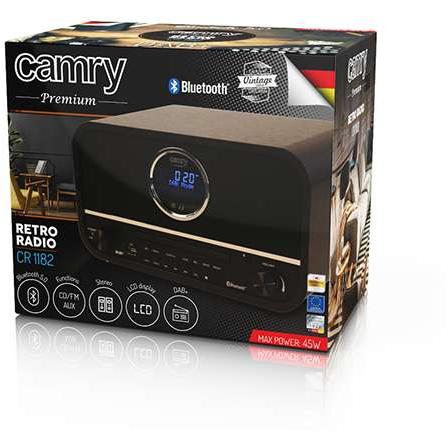 Retro Radio Bluetooth Dab+ CD Usb Camry CR1182 - dodatni pogled