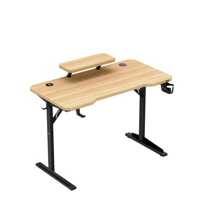 Leader 5.1 Radni Sto Sa Postoljem Za Monitor i USB Punjačem Boja Hrasta Mark Adler  - dodatni pogled