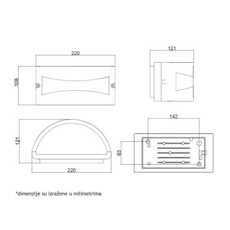 Zidna lampa 1xE27 IP54 antracit W11552 - dodatni pogled