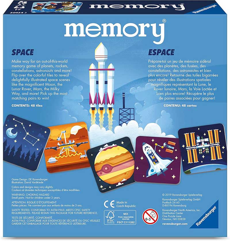 Društvena igra Memorija Svemir Ravensburger 20424 - dodatni pogled