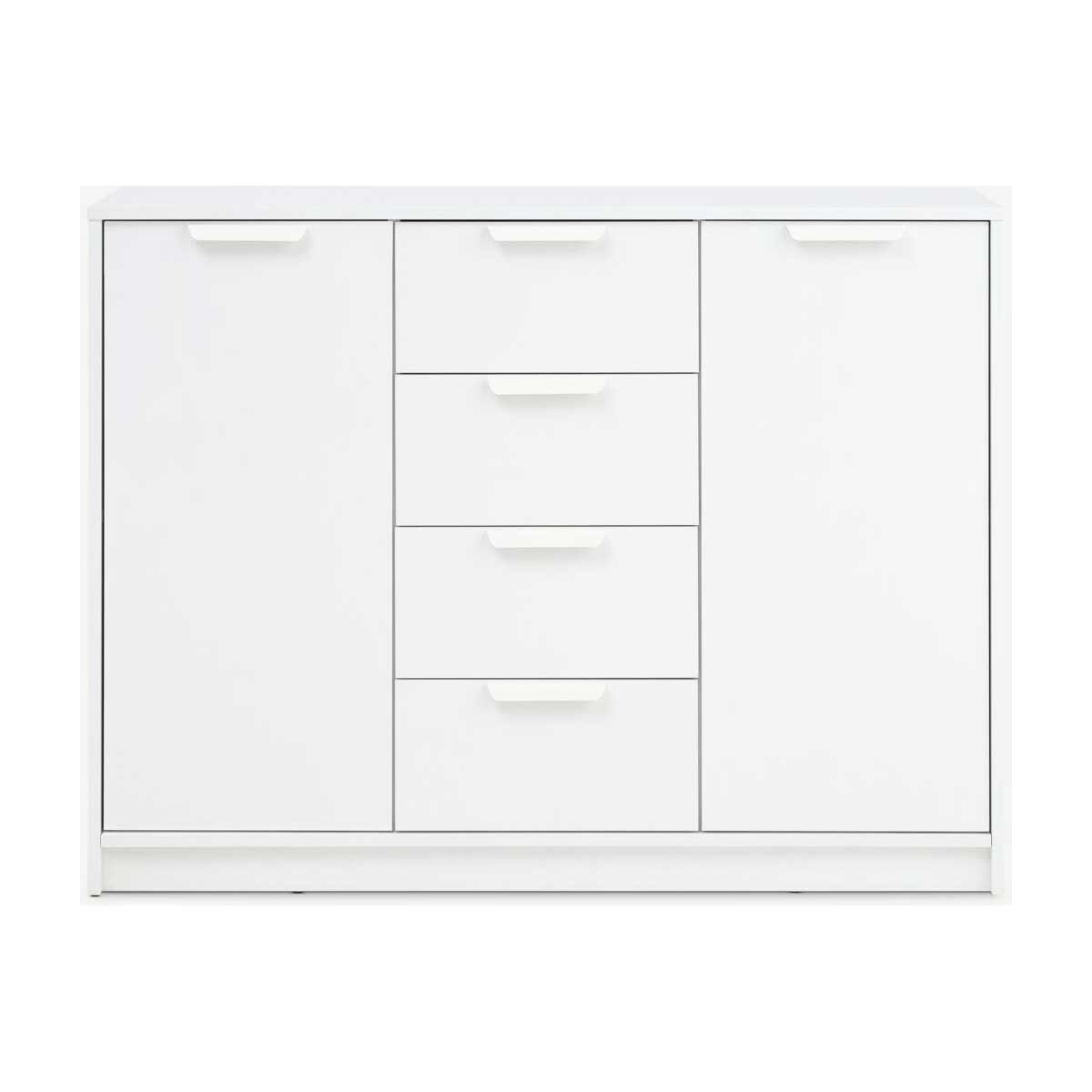 Komoda sa 4 Fioke i Dvoje Vrata Bele Boje - dodatni pogled