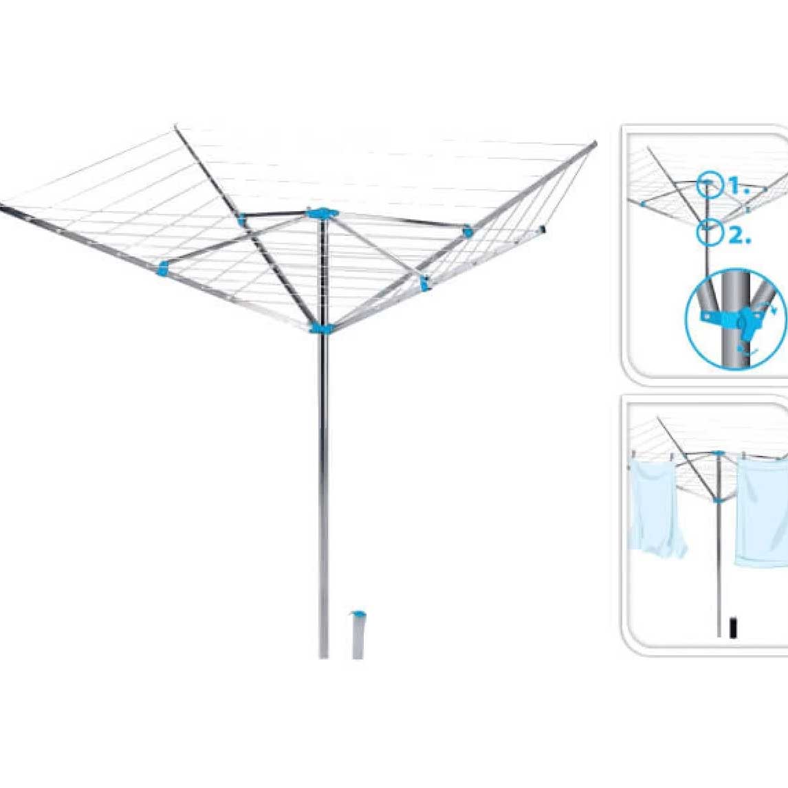 Rotaciona Kišobran Sušilica Za Veš Za Dvorište 42 m - dodatni pogled