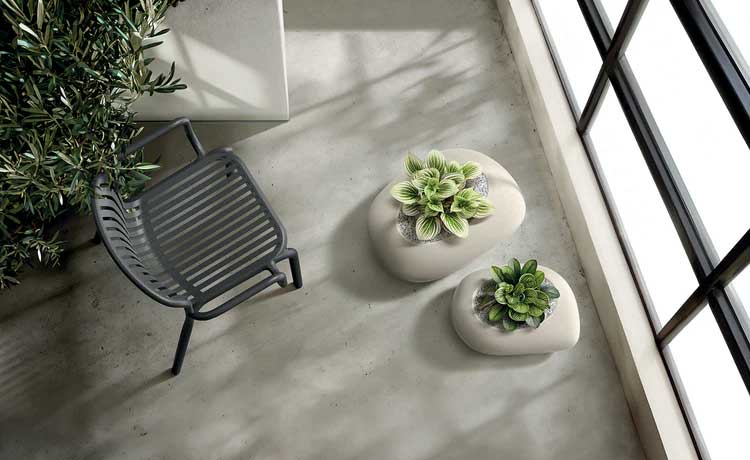 Prosperplast saksija Yeke 40cm Boja granita - dodatni pogled