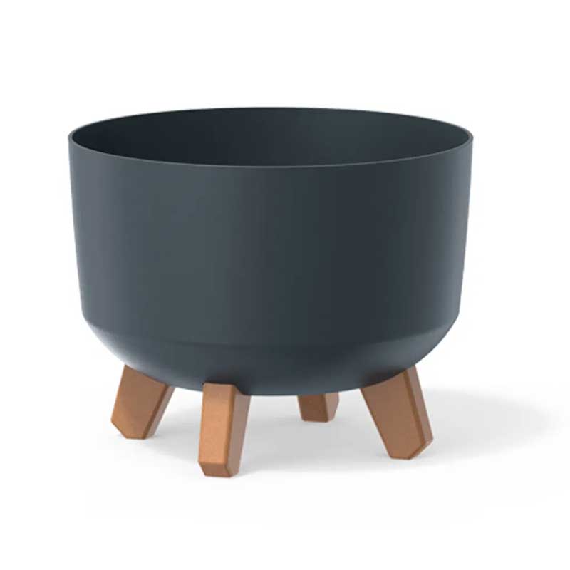 Saksija Prosperplast Gracia 24x19 sa nogarima Antracit - dodatni pogled