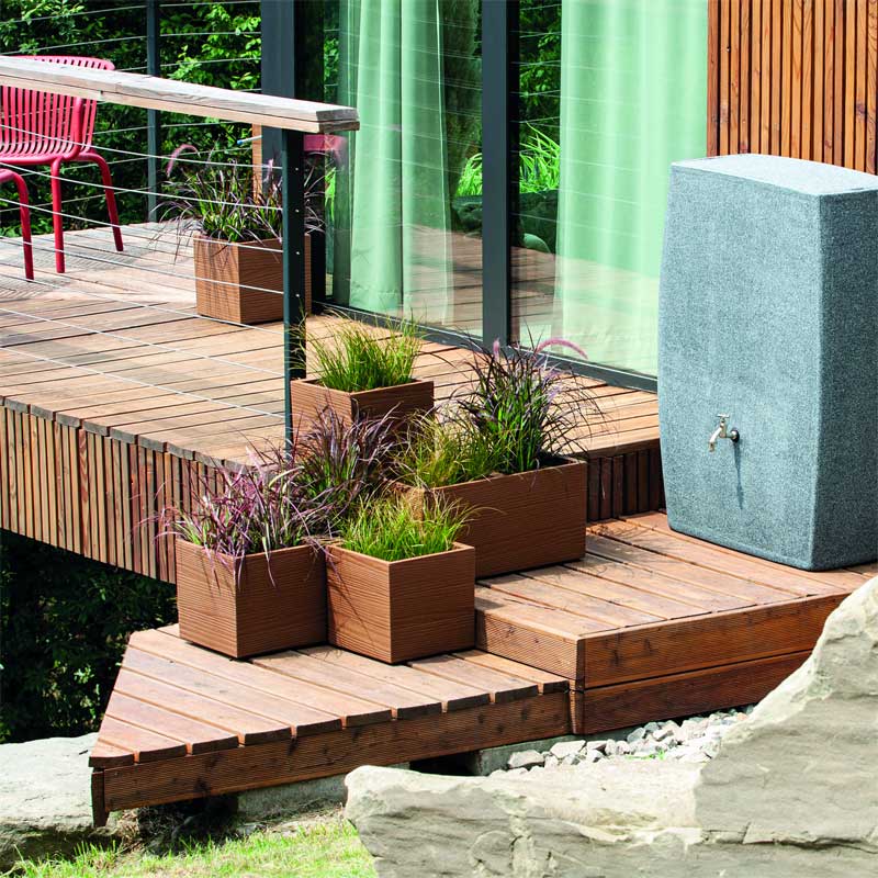 Prosperplast Saksija sa skrivenim točkićima Madera Natur 60x30cm - dodatni pogled