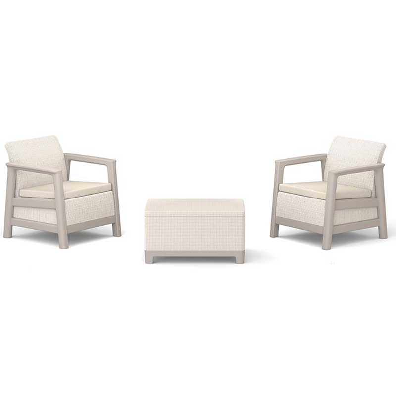 Keter Scandi Linea Balcony Set sa Box stolom Bež - dodatni pogled