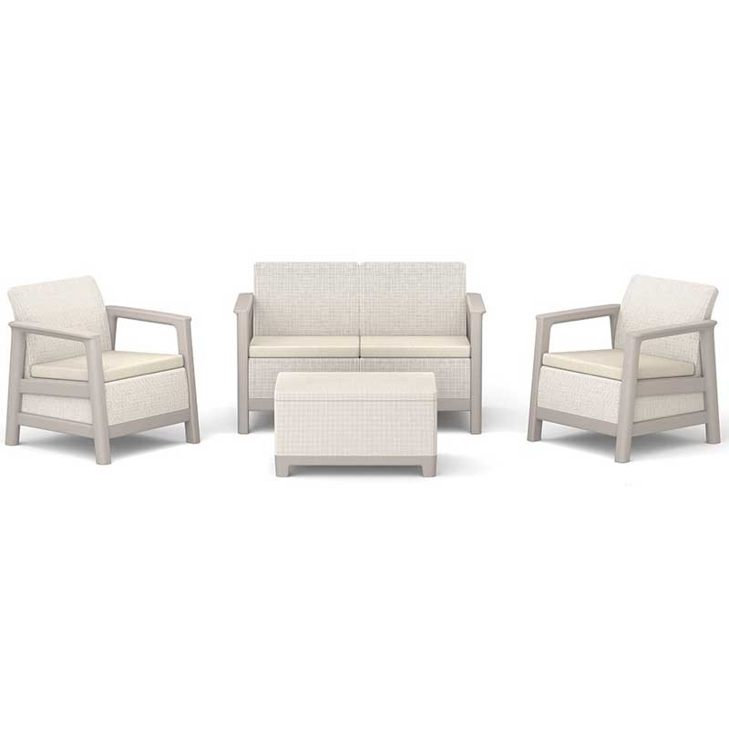 Keter Scandi Linea 2-Seater Set sa Box stolom Bež - dodatni pogled