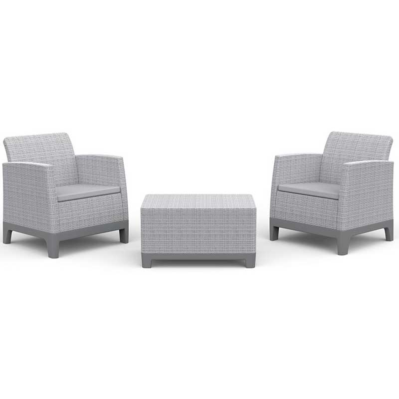 Keter Scandi Forma Balkonski Set sa Box stolom Siva - dodatni pogled