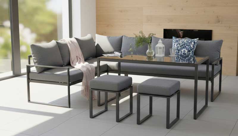 Baštenska garnitura Vento Siva - dodatni pogled