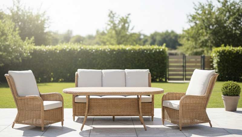 Ratan baštenska garnitura Palmera - dodatni pogled