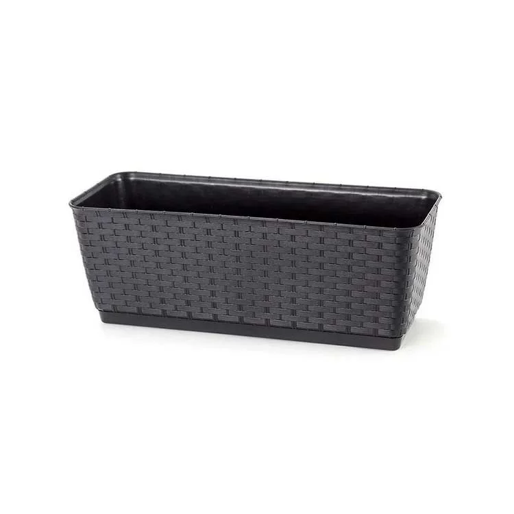 Žardinjera za cveće Ratan Look 50cm Antracit