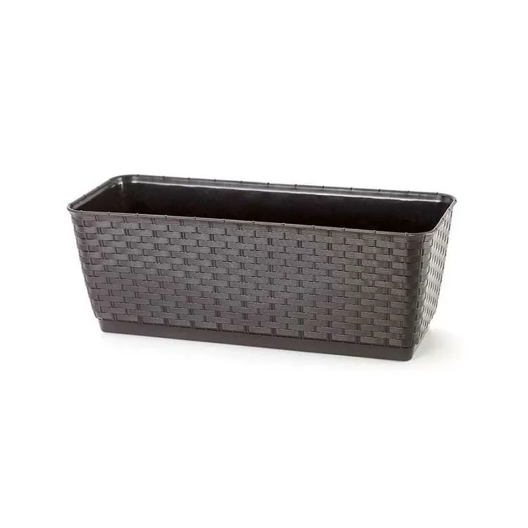 Žardinjera za cveće Ratan Look 40cm Chocolate