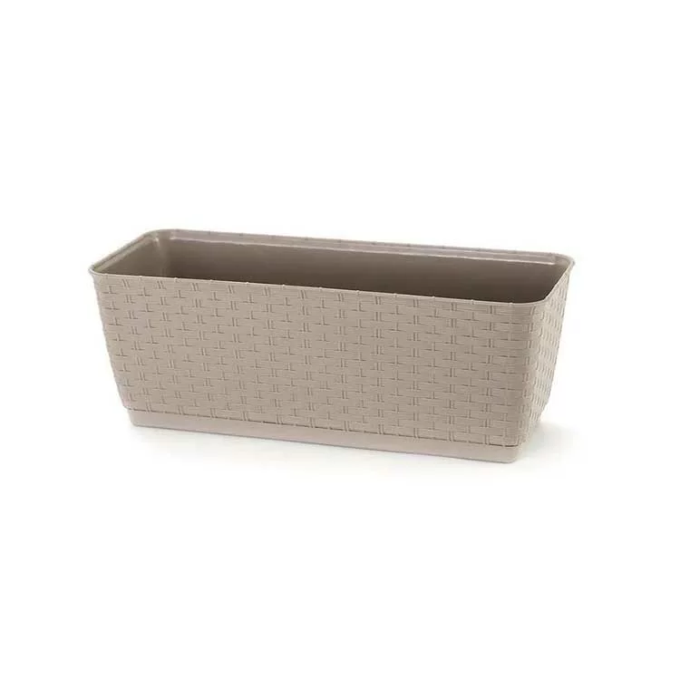 Žardinjera za cveće Ratan Look 30cm Cappuccino