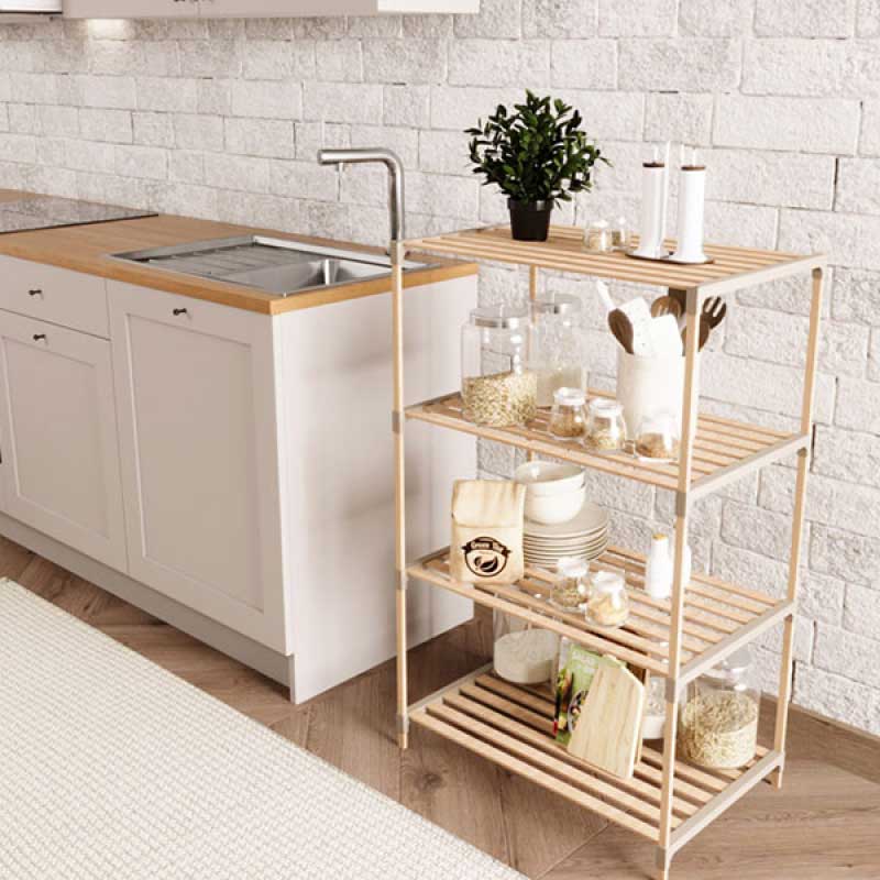 Multifunkcionalna polica sa 4 nivoa Fixwood 2006-4 - dodatni pogled